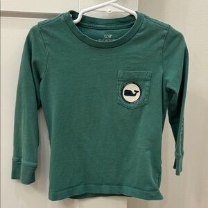 Vineyard Vines Kids Teal Long Sleeve Tee
